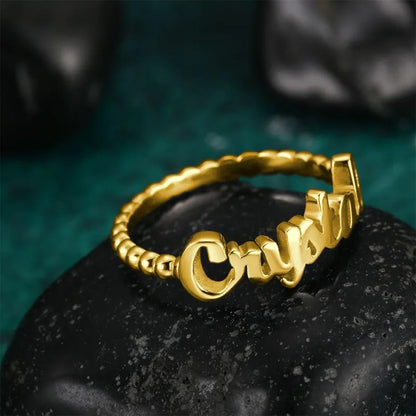 Personalized Name Ring Custom Name Jewelry for Women Valentines Gift