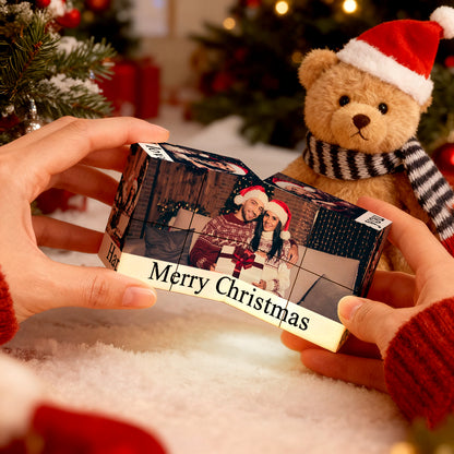 Custom Photo Text Cube Personalized Magic Puzzle Christmas Gift for Him Her
